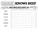 chuck knows beef word search